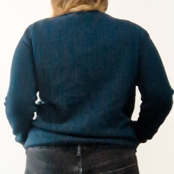 H&M blue crewneck sweater size M - Picture 2 of 5